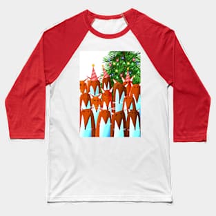 Foxes Christmas Party Baseball T-Shirt